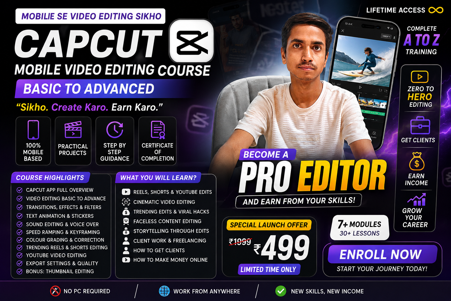 CapCut Mobile Video Editing Course – Basic to Advanced